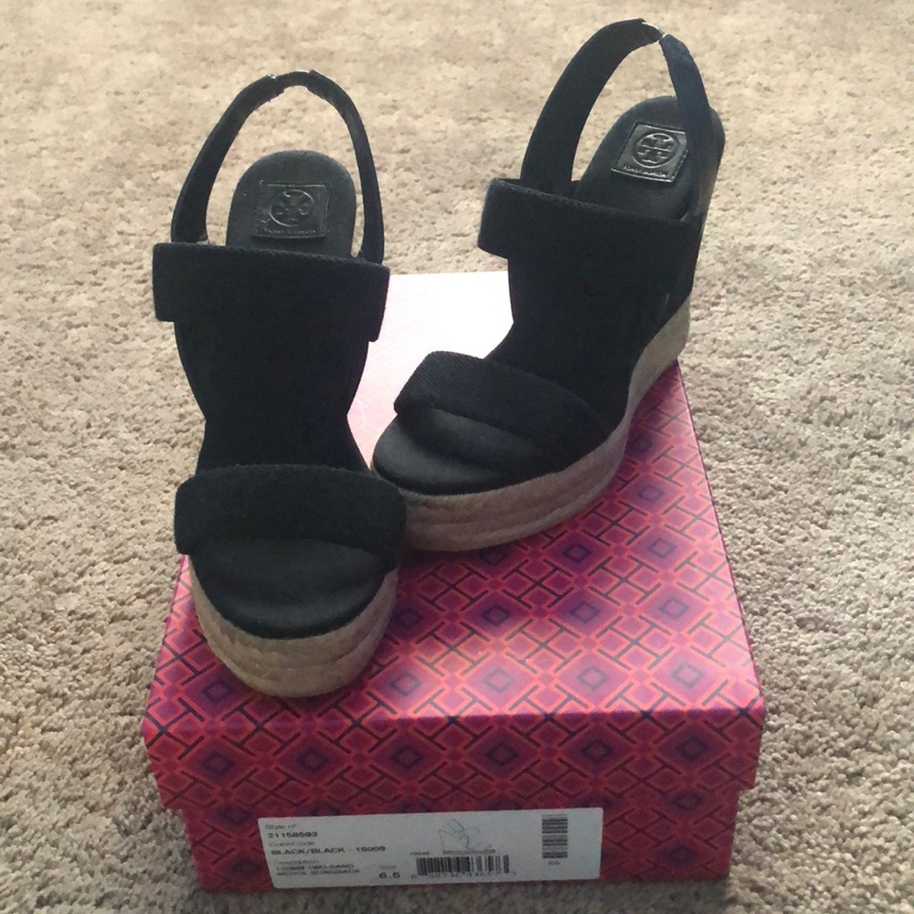 Tory Burch Black Slingbacks New Size 6.5